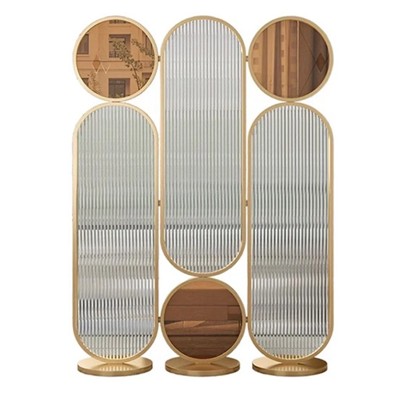 

No punching Changhong glass screen partition living room simple foldable mobile room partition decoration