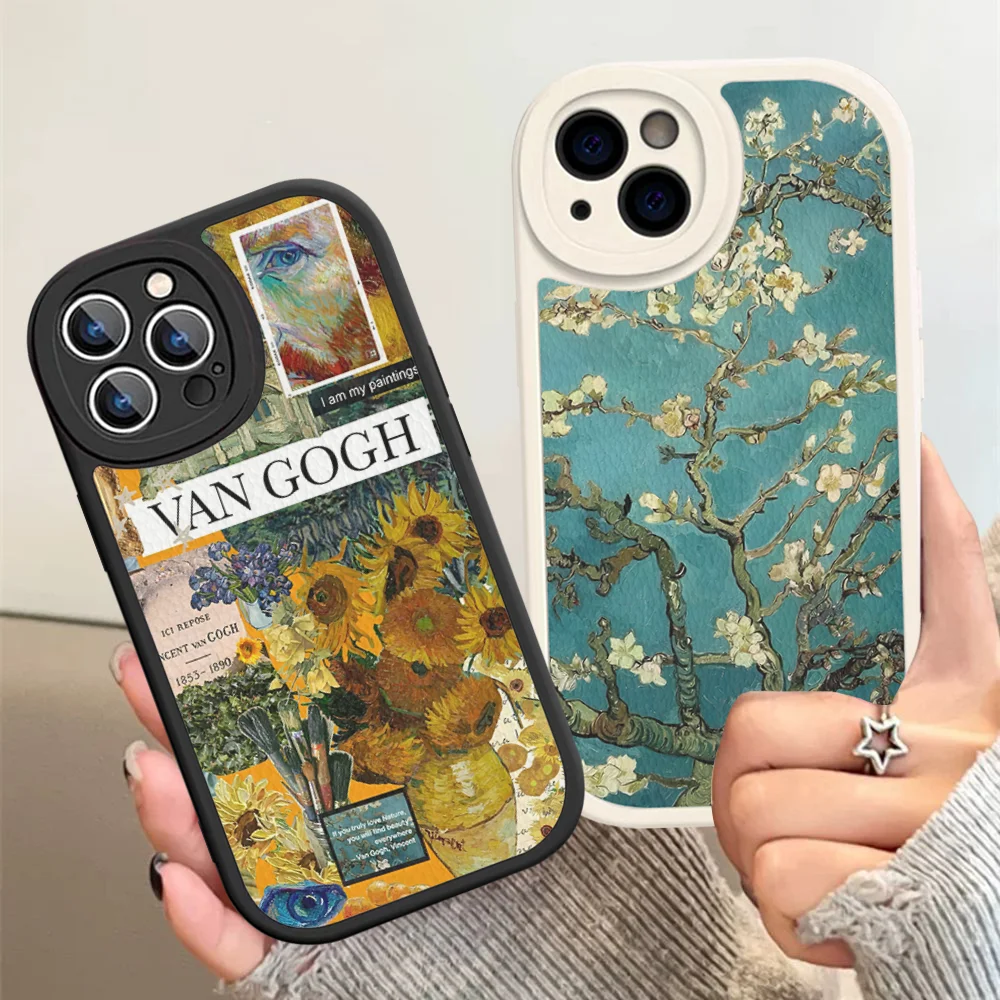 

Van Gogh Starry Sky Art Phone Case Hard Leather For iPhone 14 13 12 Mini 11 14 Pro Max Xs X Xr 7 8 Plus Fundas