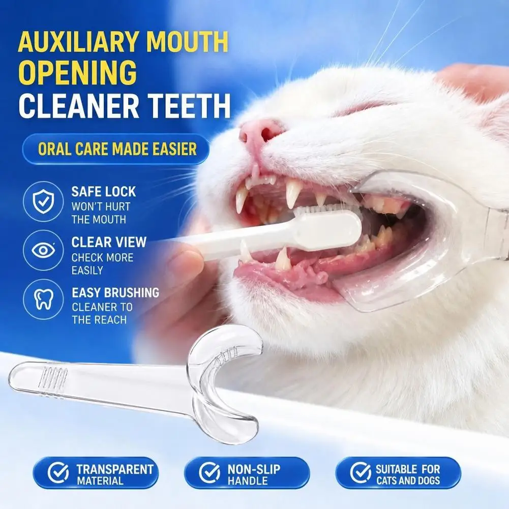 Pet Teeth Cleaning Mouth Retractor T-Shape Cheek Mouth Lip Retractor Opener Dental Intraoral Mouth Expanders Pet Mouth Opener
