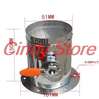 

Stainless Steel 201 Damper Air Valve Motorized Check Valve for 3/4/5/6/8inch Pipe with 50.5mm Flange