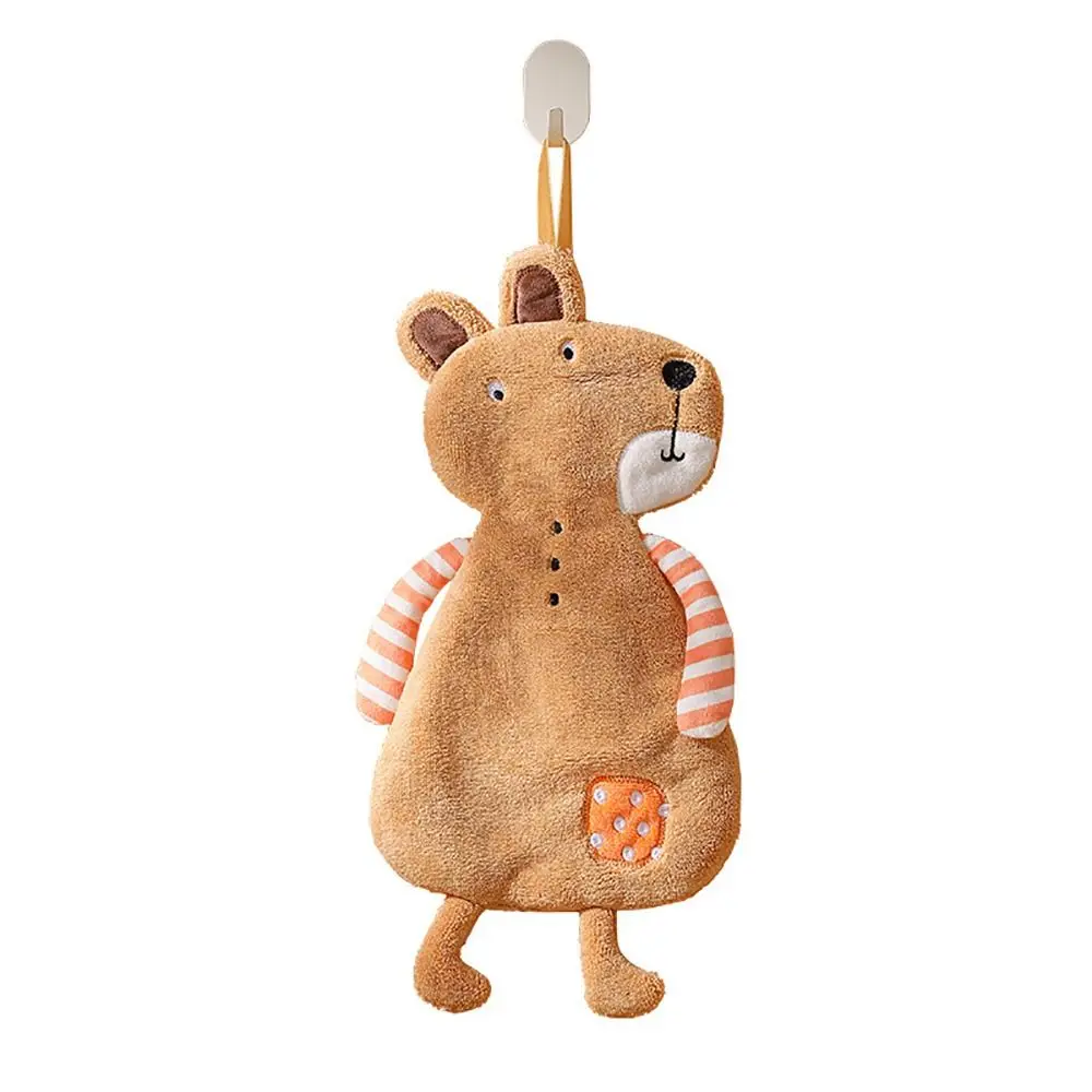 Cartoon Animal Hanging Hand Towels Soft Touch Fine Quality Kitchen Towel Comfortable Skin-friendly Bathroom Towel Bathroom