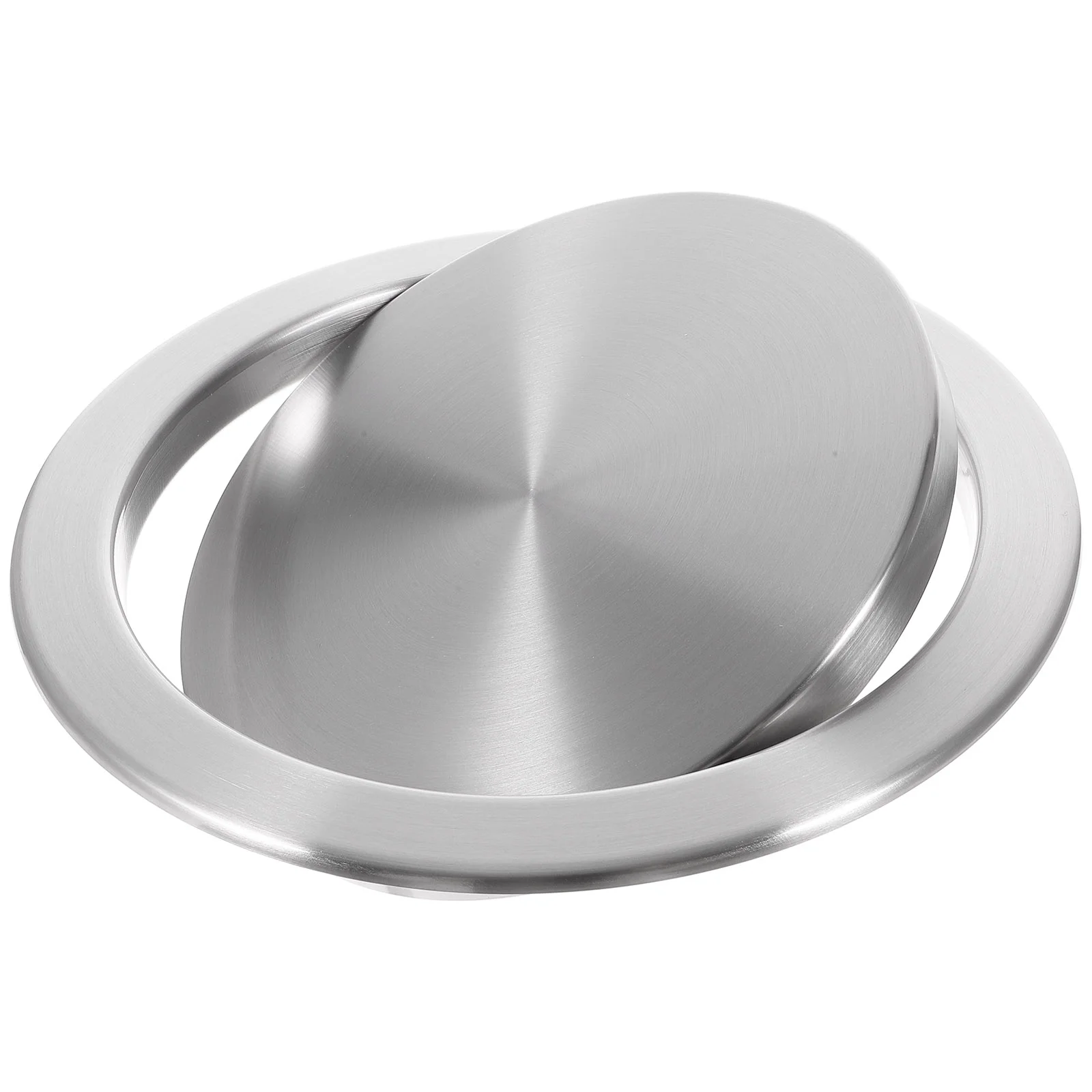 

Tray Auto Flap Trash Grommet Round Recessed Counter Top Cover Food Can Lid 430 Stainless Steel Flush Covers Dad