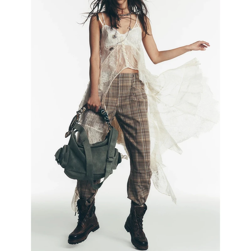 

Combhasaki женское шикарное платье-рубашка без рукавов с разрезом спереди и цветочным кружевом, прозрачное многослойное платье-рубашка с рюшами и нерегулярным подолом