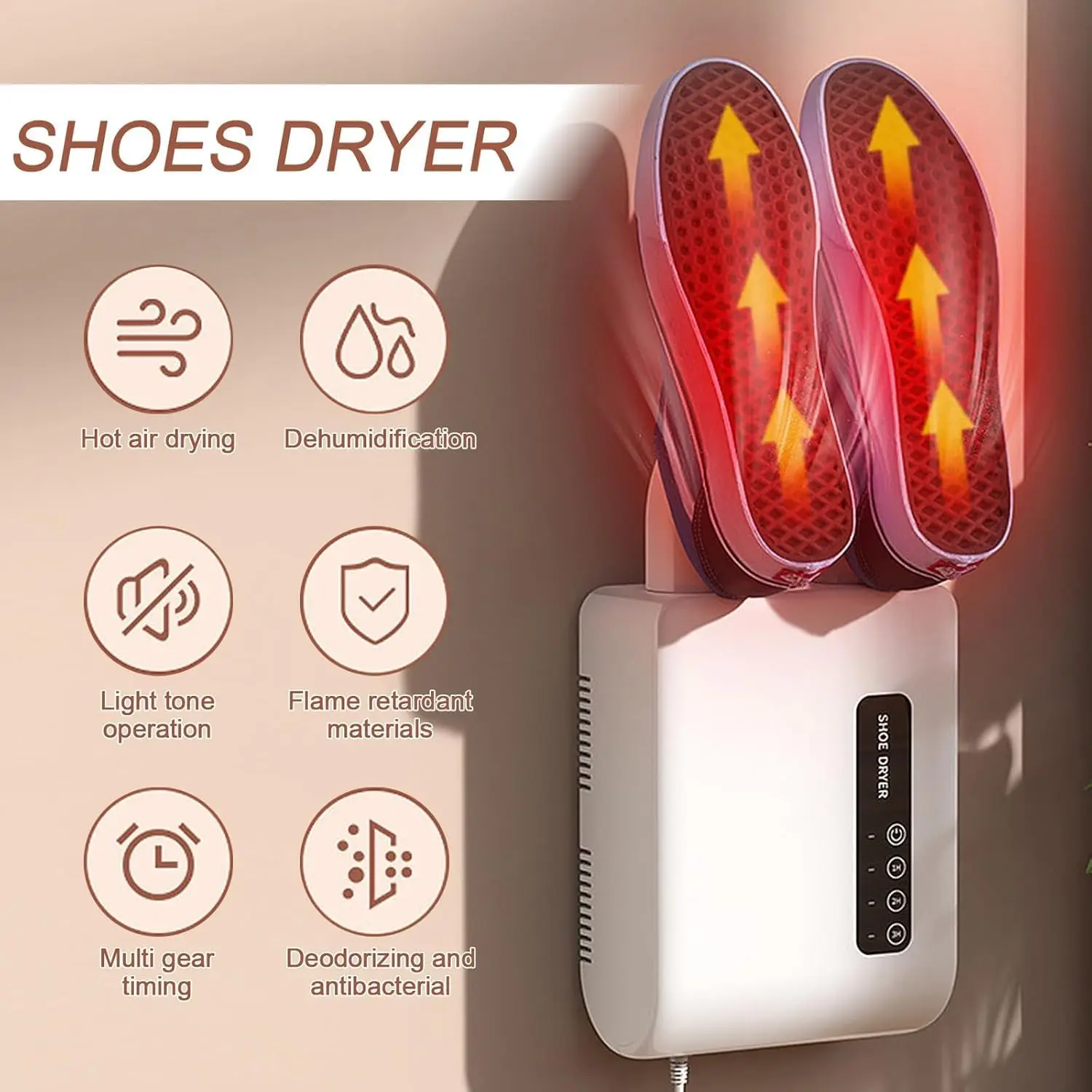 

Новая электрическая сушилка для обуви 2025 года, настенная сушилка для лыжных ботинок, сухая потная обувь и устранение неприятного запаха изо рта, таймер с 3 режимами