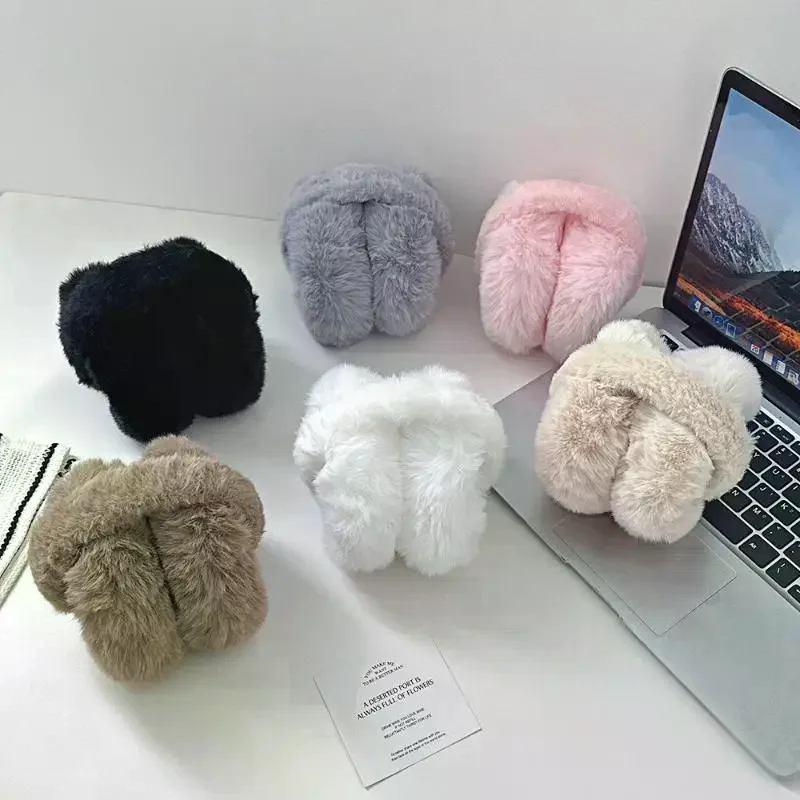 1Pcs Winter Warme Und Niedliche Plüsch Gehörschutz Faltbare kinder Gehörschutz Kalt Und Winddicht Verdickt Student Ohr Tipps