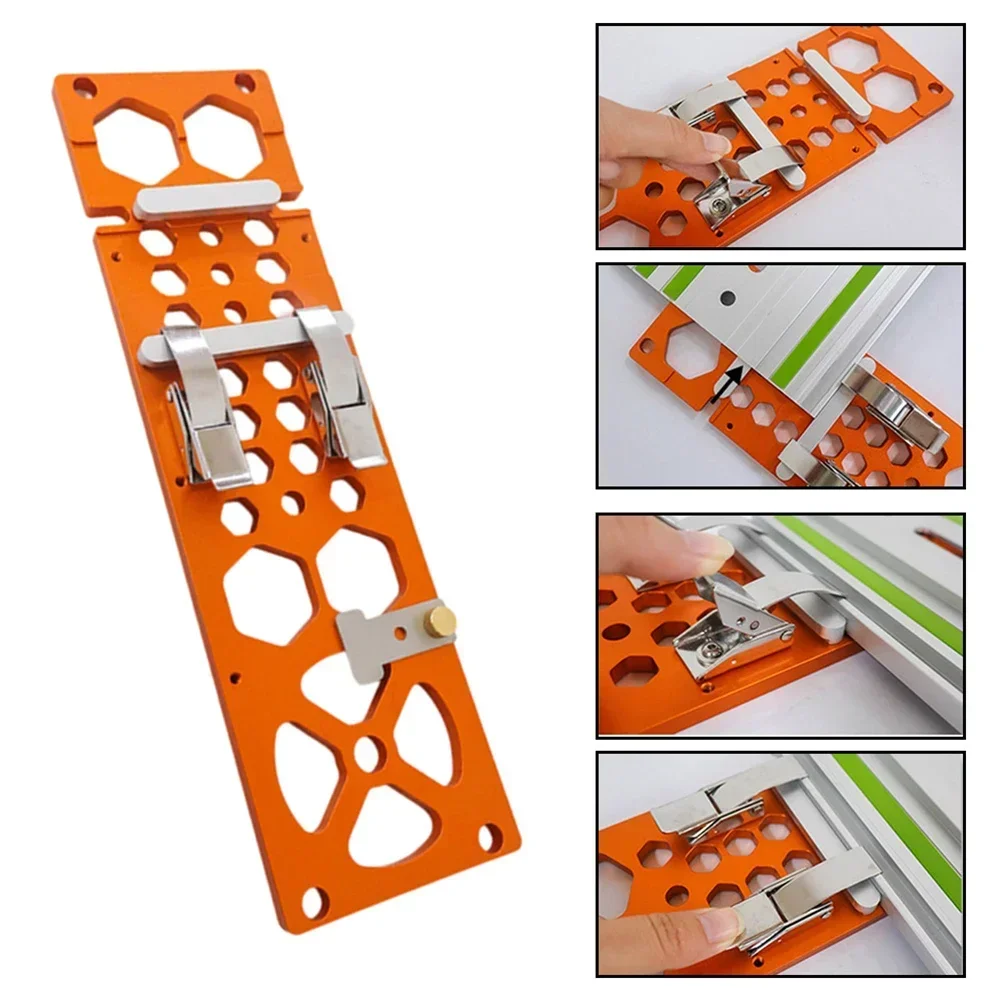 

Sturdy Woodworking Track Saw Square Guide Rail Stop Aluminum Alloy and Stainless Steel Material Compatible with Various Saws