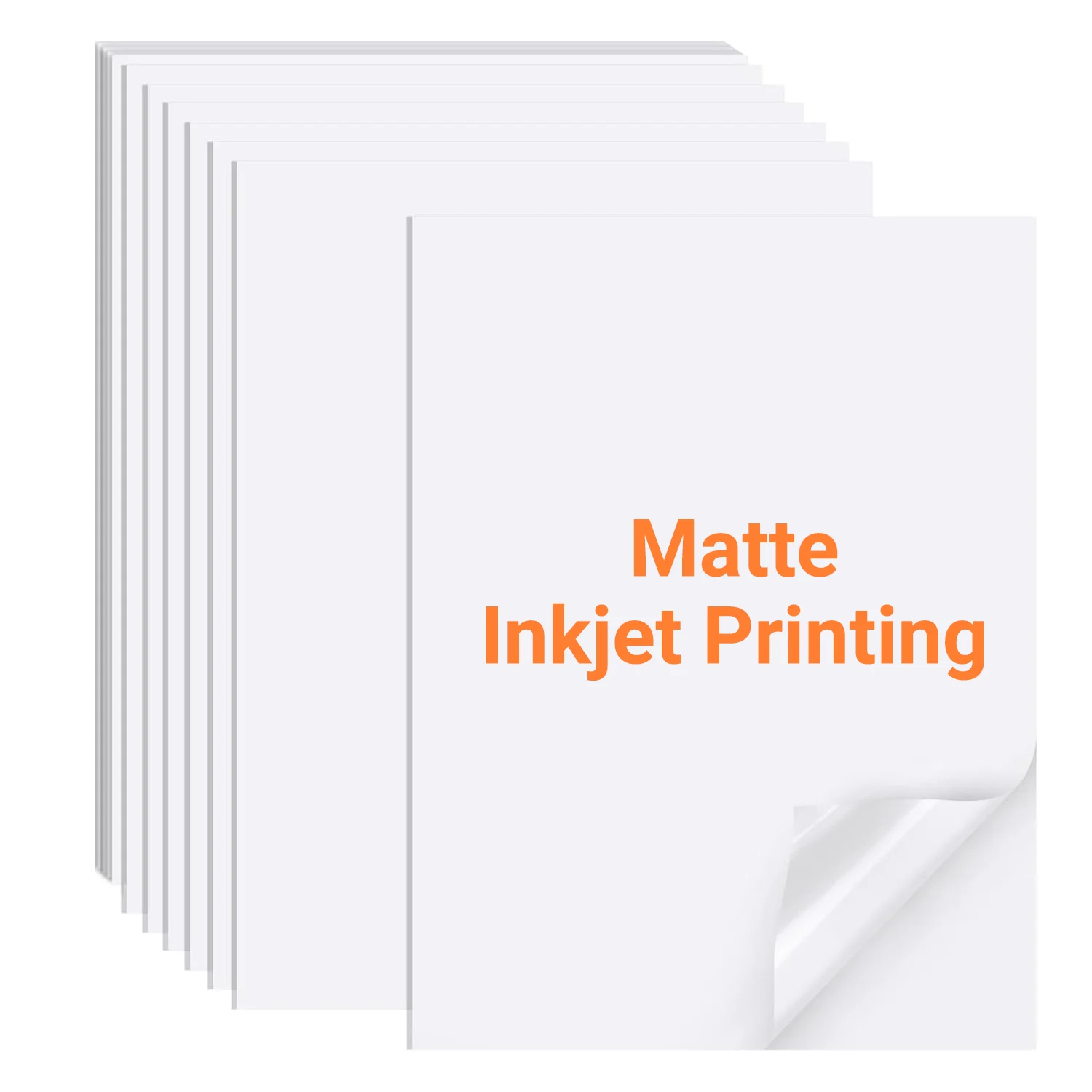 10/20/40Pcs A4 Premium Matte Vinyl Sticker Paper for Inkjet Printers Waterproof Tear-Resistant Decals for Crafts & Labels