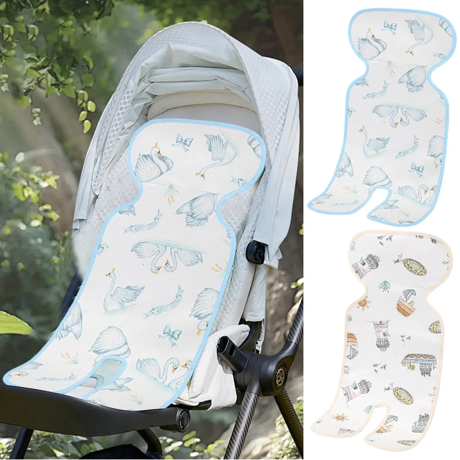 

Stroller Cooling Pad Cooling Car Seat Insert Liner Breathable Carseat Ice Mat Insert Liner for Nursery Indoor Outdoor Travel