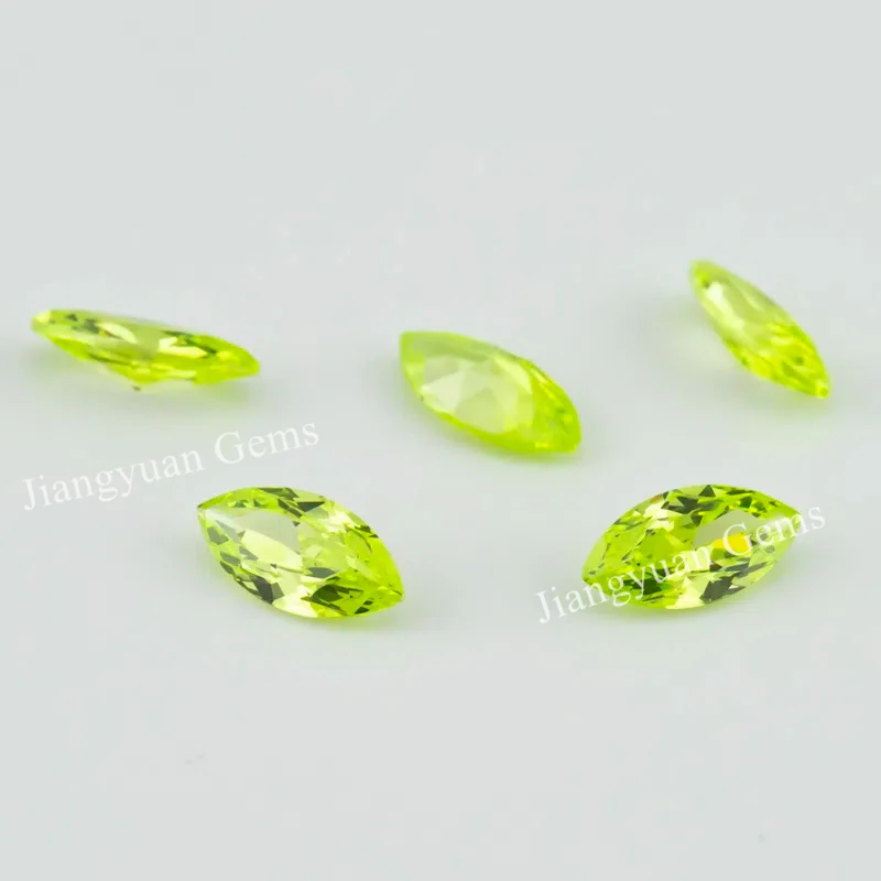 

Size 2x4mm~8x16mm Marquise Cut Loose CZ Stone AAAAA Apple Green Cubic Zirconia Synthetic Gems for Jewelry