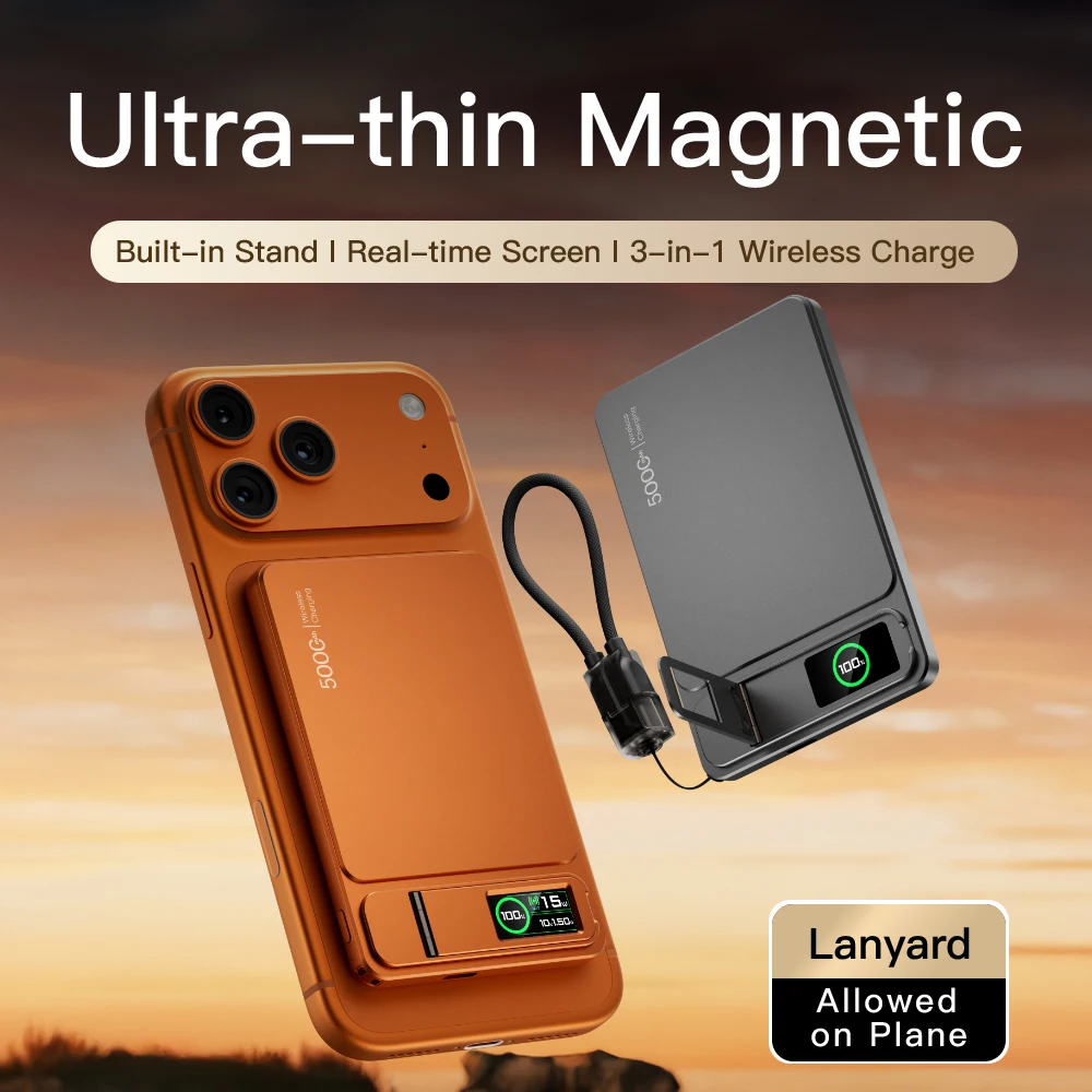 CCC Alloy Original Power Bank For MagSafe Magnetic Wireless 20W Fast Charger Portable External Battery For iPhone 18 17 IWatch