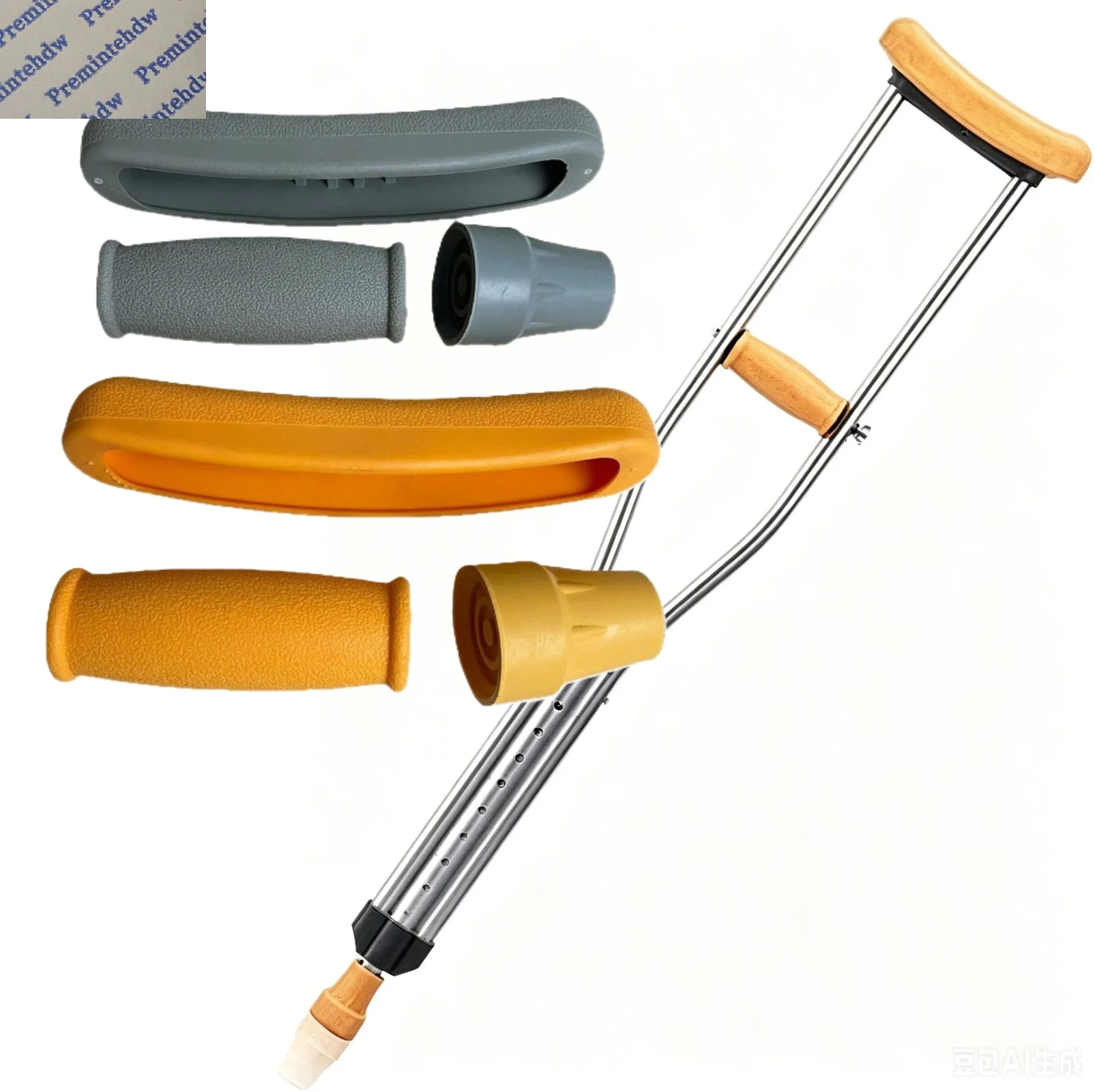 Underarm Crutch Flexible TPR Pad Tip Replacement Kit