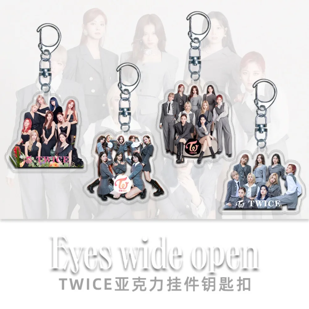 Group TWICE Acrylic Keychains Hanging Pendant Keyring Momo NAYEON Backpack Decorative Collection Accessories Ornament