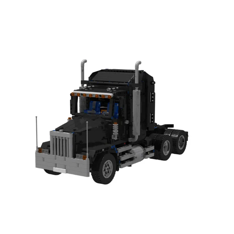 MOC- 177028 Bloco de construção de caminhão americano de controle remoto elétrico modelo 1547 peças moc criativo meninos crianças brinquedo de bloco de construção de natal