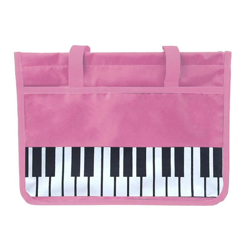 Creative Piano Keys Design Sheet Music Bag Large Capacity Wear Resistant Oxford Cloth Sheet Music Holder Thicken Fashion Handbag