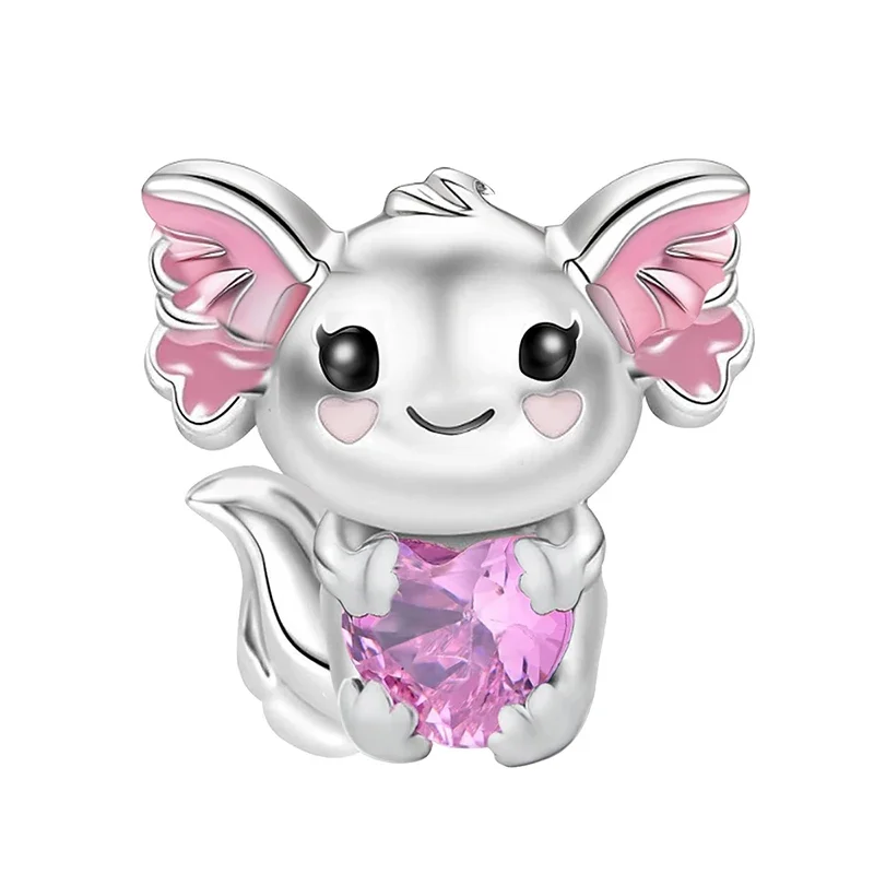 925er Sterlingsilber, Pilz, Kaninchen, Hund, Elefant, niedliche Charms, Perle, DIY-Armband, Armreif, Geschenk für hochwertigen edlen Schmuck