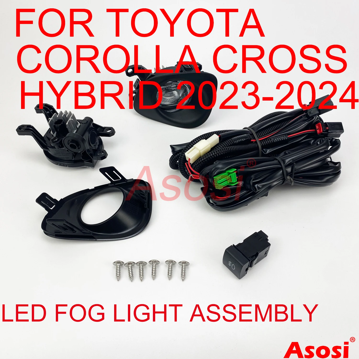 

Front Bumper LED Fog Lamp Assembly For Toyota Corolla Cross Hybrid S SE XSE 2023 2024 Left + Right Side Replace Or Upgrade