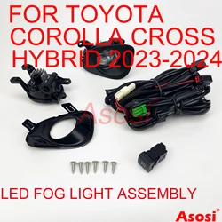 Front Bumper LED Fog Lamp Assembly For Toyota Corolla Cross Hybrid S SE XSE 2023 2024 Left + Right Side Replace Or Upgrade