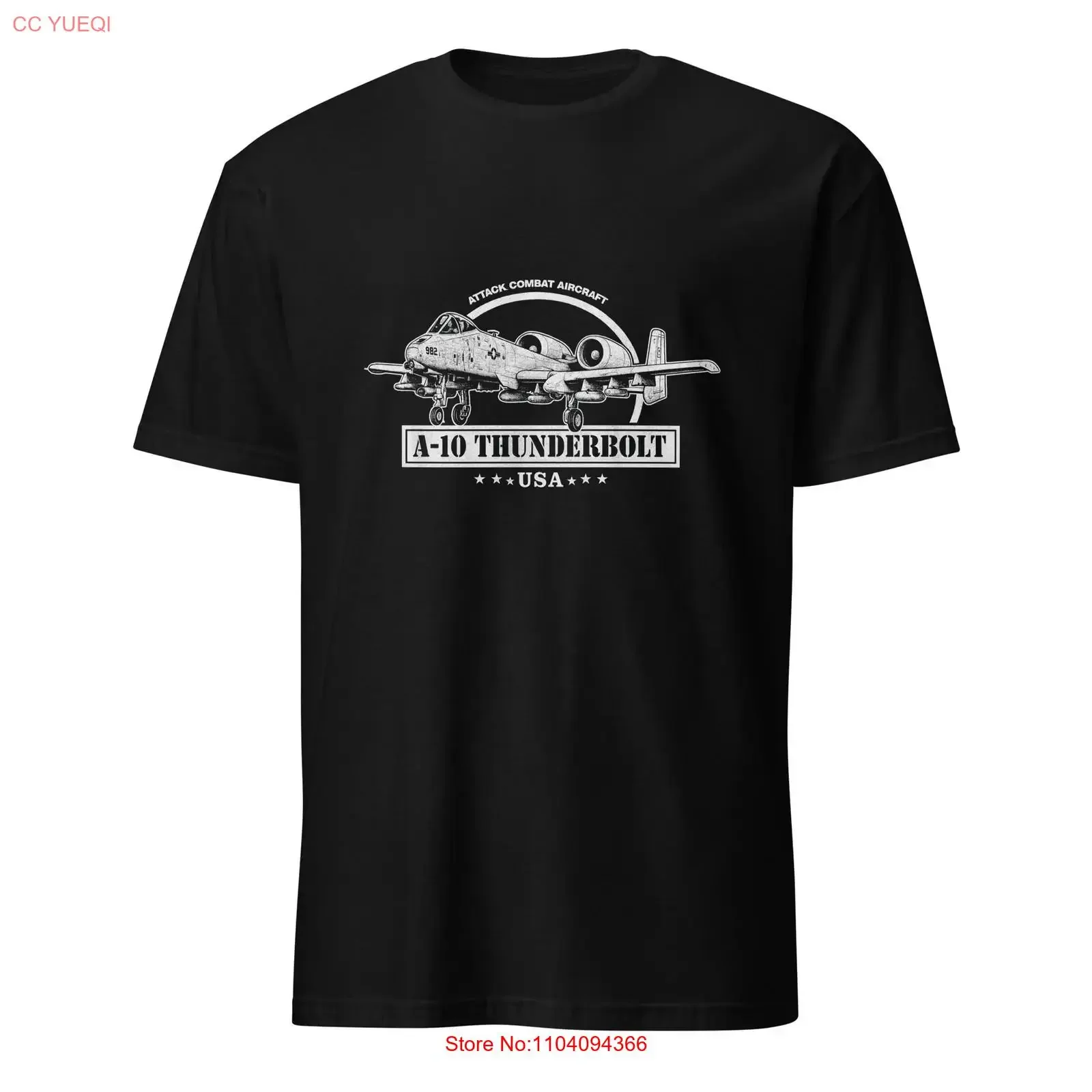 A 10 Thunderbolt USA T Shirt Attack Combat Aircraft Military Jet vintage Washed homme Soft Stretched Casual Stylish Versatile