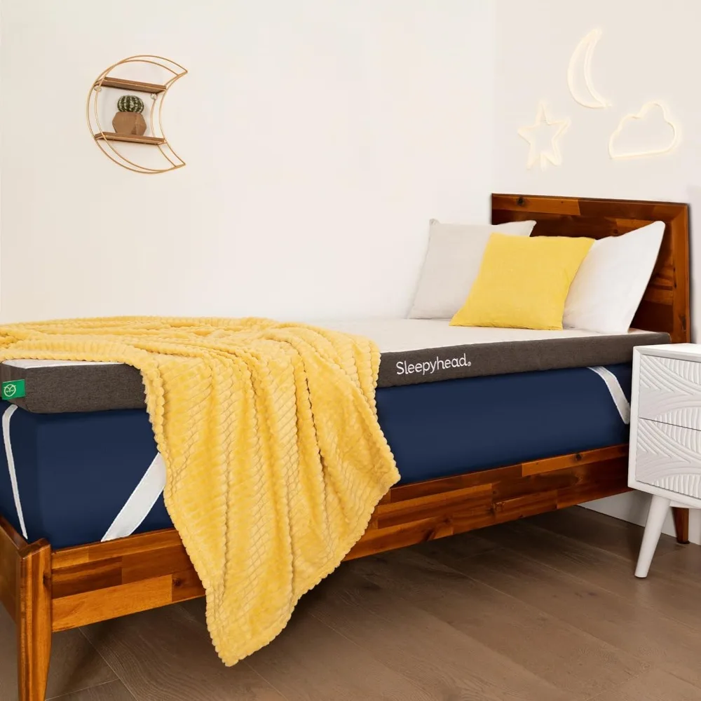 

copper-infused 3-inch cooling memory foam mattress topper with washable cover for thick, comfortable college dorm bedding in pa
