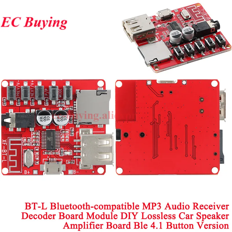 1-2 Peças XY-BT-Mini Receptor de Áudio Bluetooth Compatível BT Ble 4.1 Placa Decodificadora MP3 WAV Sem Perdas Módulo de Música Estéreo Sem Fio DIY