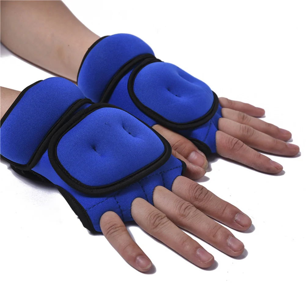 

1Pair Resistance Weighted Gloves Fingerless Non-Slip Wrist Wrap for Fitness Training Strength Speed Endurance Gym Workout Gloves