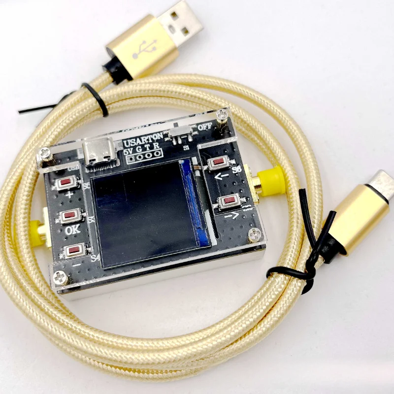 TYPE-C Type 6G Digital Programmable RF Attenuator 30DB TFT Display CNC Case Support Communication