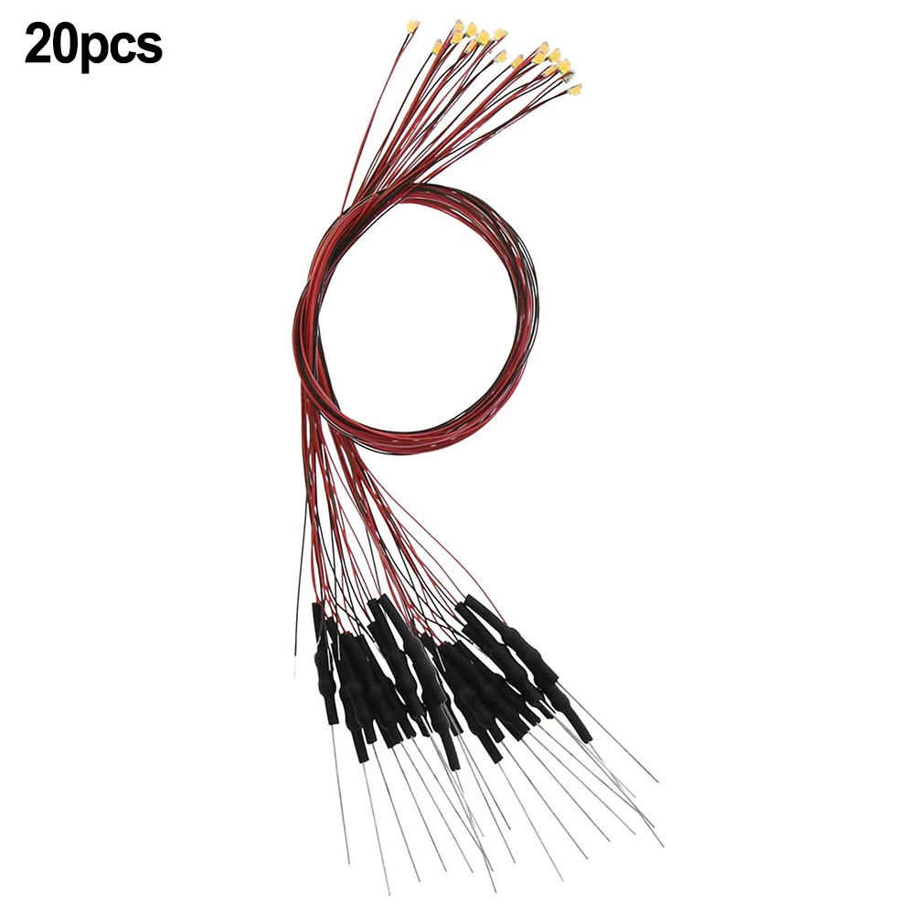 Pre Wired Golden White for smd 0805 Led Lamp Light Set 20pcs 12V ~ 18V Perfect for small models and really tight places
