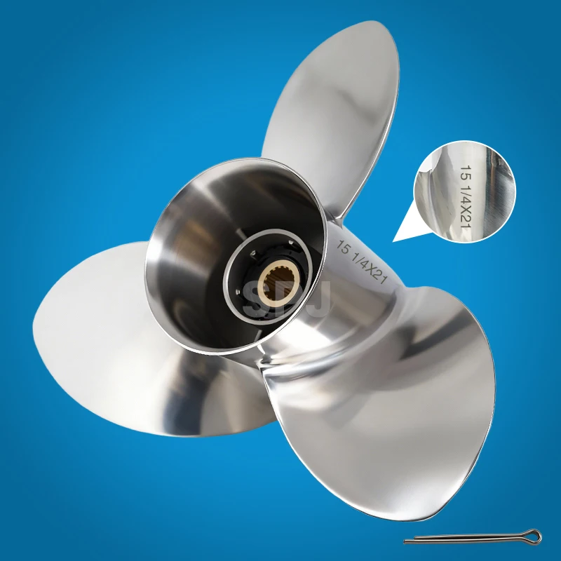 

OEM 6AX-45976-20-00 3-лопастной морской гребной винт 15 1/4"x21" для подвесного мотора Yamaha 300-350 л.с., левое вращение