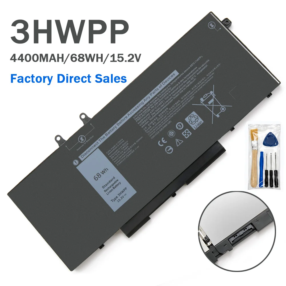 3HWPP Laptop Battery For Dell Latitude 5401 5501 5410 5411 5510 5511,For Dell Precision 3541 3550 3551 1VY7F N2NLL P80F003