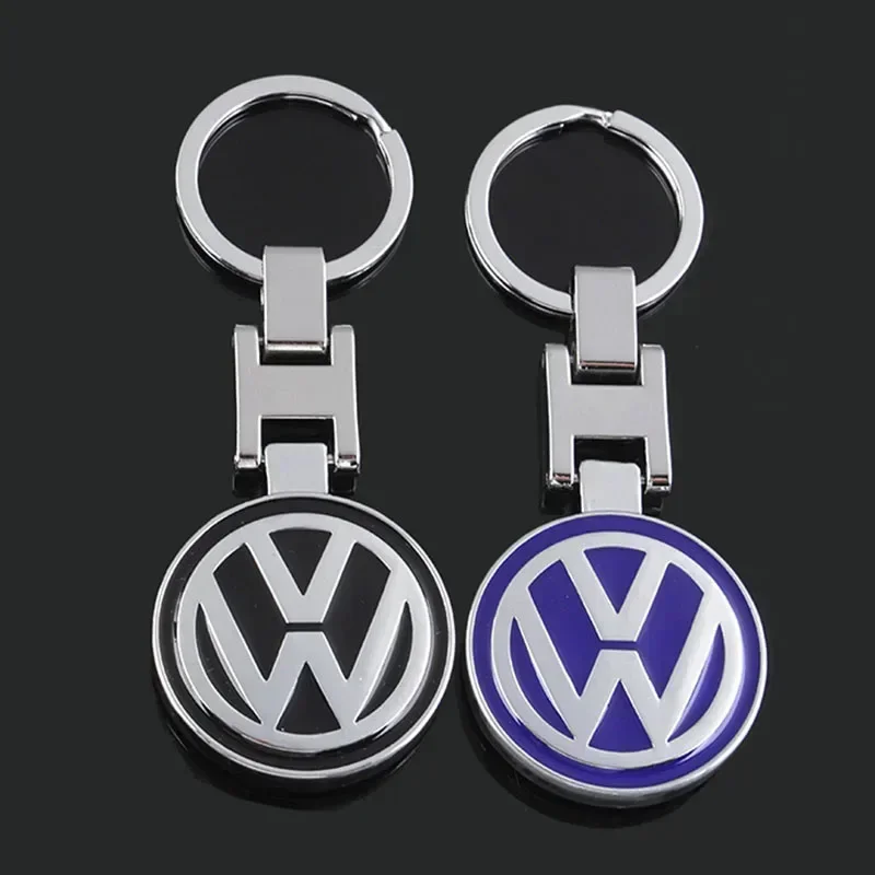 Metal Car Keychain Key Rings Holder Pendant for Volkswagen Bora Touran MK4 Passat Polo Golf Jetta Tiguan Beetle Touareg T-ROC CC