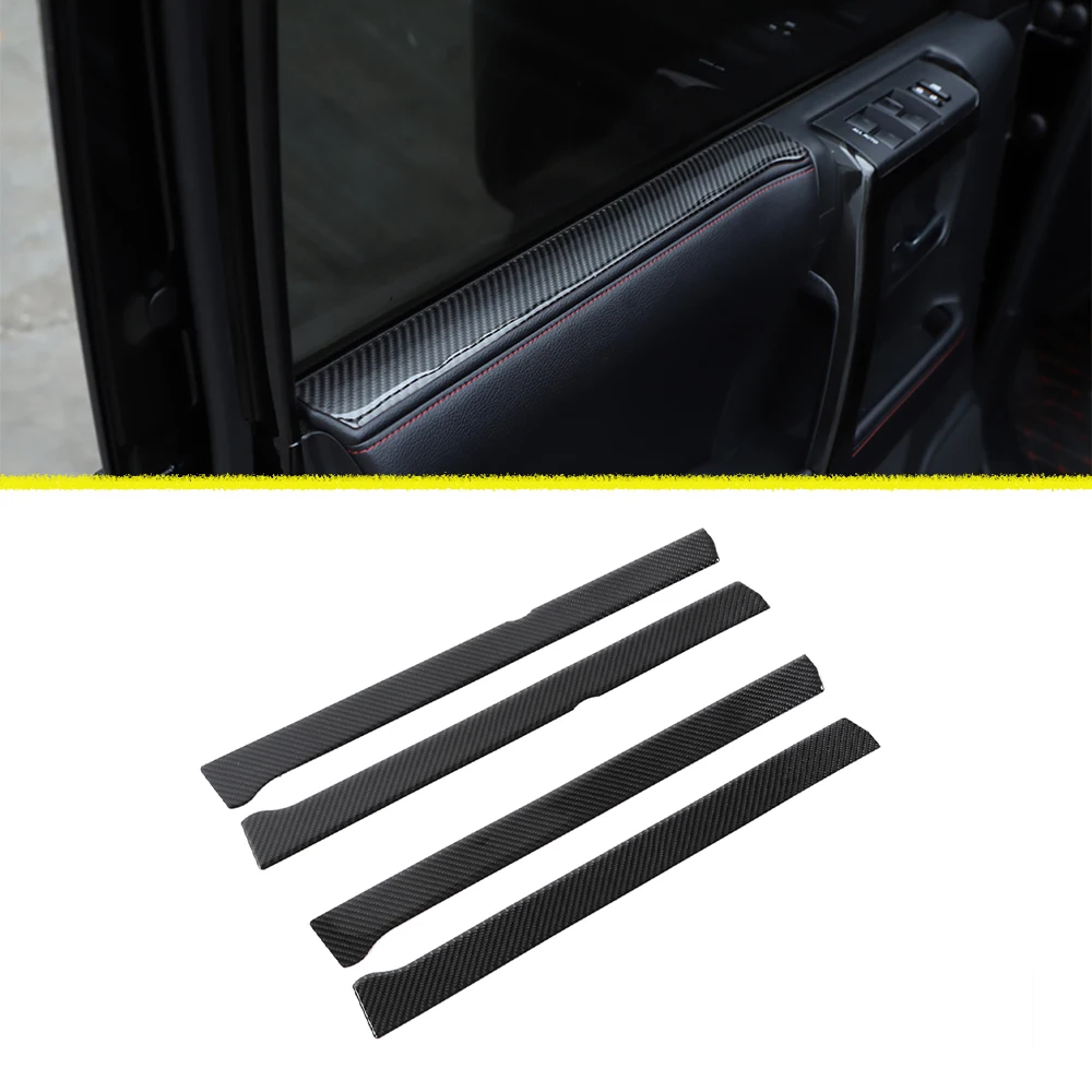 Window Inner Stickers Decoration Cover Trim for 4Runner 2010-2015 2016 2017 2018 2019 2020 Car Accessories Real Carbon Fiber