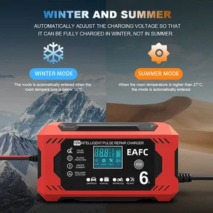 6a 12 -V -Ladegerät für Auto -Batterie, Ladevorrichtung für Autobatterien und Motorrad, Blei -Säure -Batterie, intelligente Reparatur, LCD -Anzeige 6 Hauptverkaufsladegerät Batterie 6V 12AH - №3