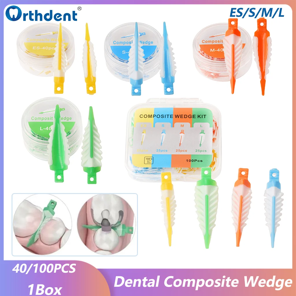 

Dental Composite Wedge Tooth Gap Endo Strata Wedges Soft Face Cervical Seal Restoration Matrix Bands Dentistry Tools 40/100 PCS