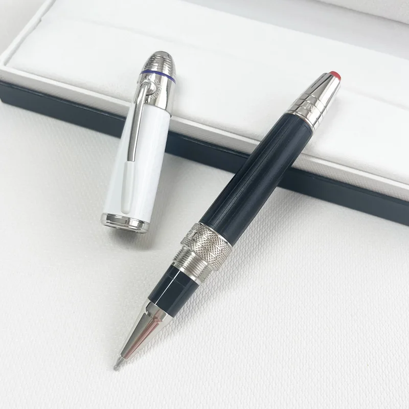 Limited Edition MB Great Feature Jimi Hen·drix Tintenroller, schwarzer Schaft, weiße Kappe, feine Gravur, Platin-Clip