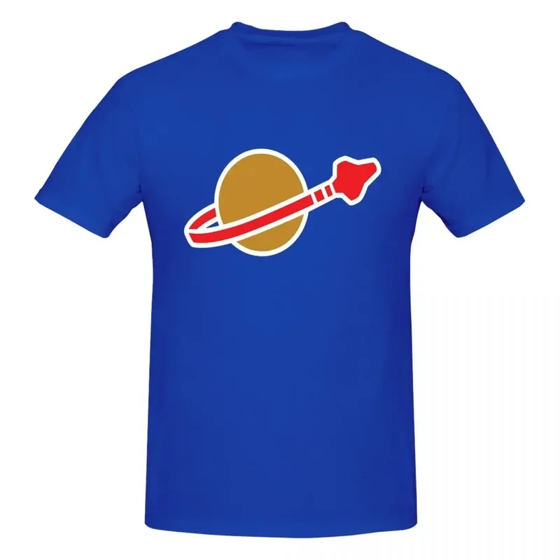 Classic Space Logo 100% Cotton T-shirt Male Classic T Shirts Men Round Neck Short Sleeve S-6XL Ropa Casual