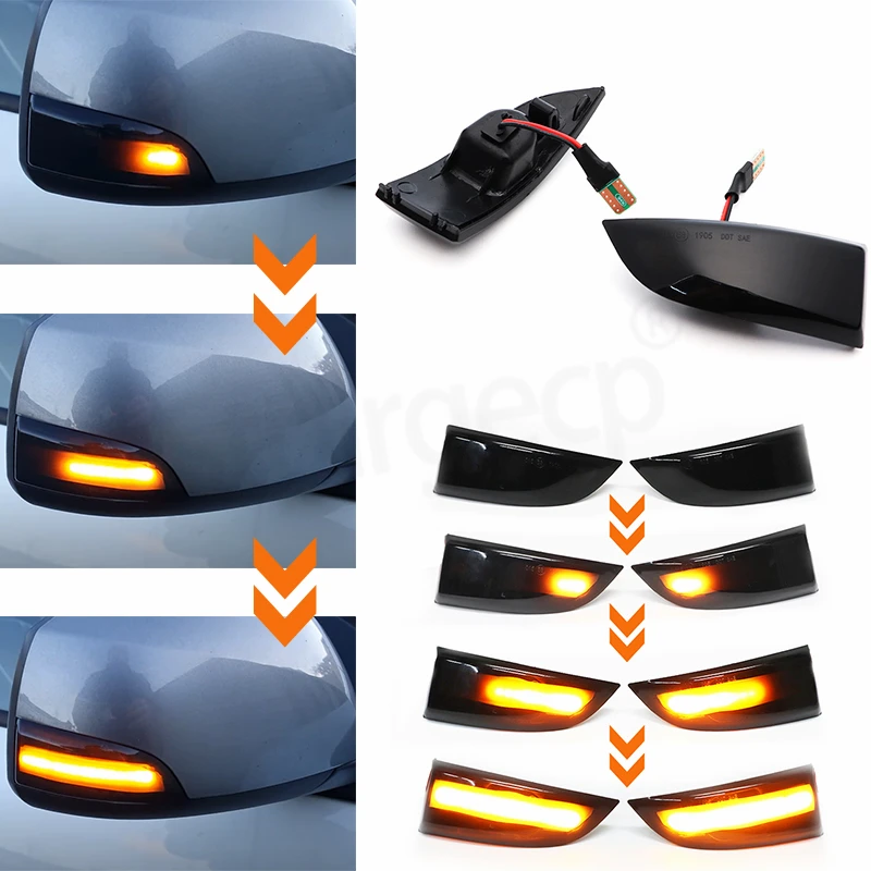 2pcs LED Rearview Mirror Flowing Turn Signal Lights for Renault Grand Scenic 3 Megane MK3 Laguna Fluence Latitude Car Accessory