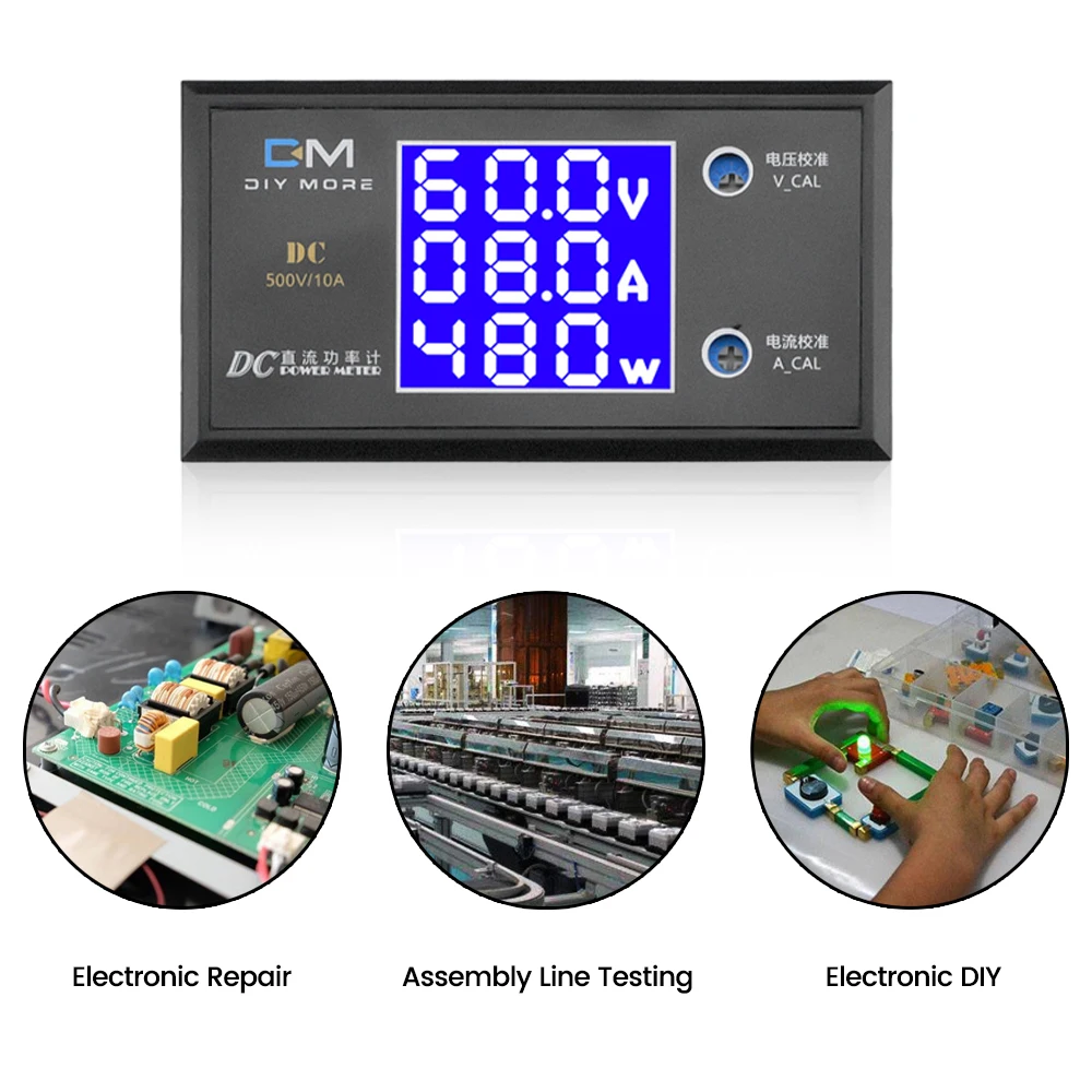 DC 0-500V 10A Digital Multimeter High-precision LCD Three-digit Digital Display Voltmeter Ammeter Current Voltage Meter