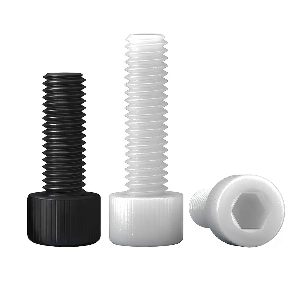 3-80 قطعة البلاستيك النايلون المقبس غطاء رأس مسامير M3 M4 M5 M6 M8 M10 M12 أسود أبيض كأس رئيس ألين مخرش البراغي البلاستيكية ل Insulat #3