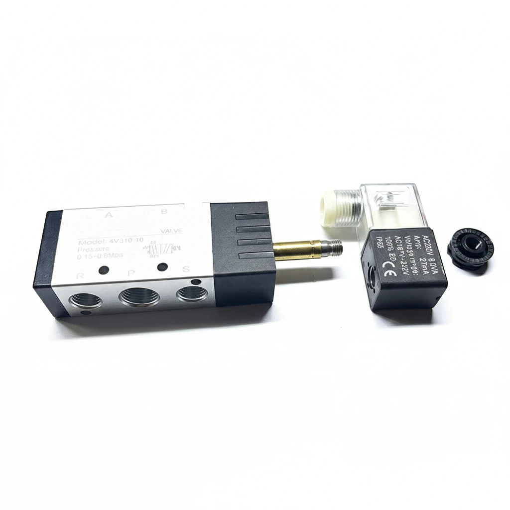 Solenoid Valve 4V-1/4”1/8”3/8”12V/24VDC 200V AC 2 Way / 3 Way for Air Industrial Use  Dual Electronic Control Pneumatic Valve