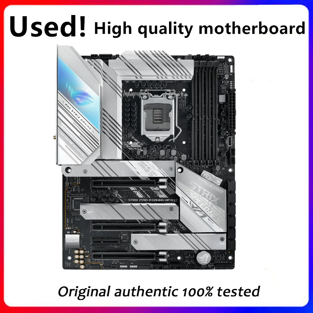 Used For Asus ROG STRIX Z590-A GAMING WIFI II Original Desktop Z590 DDR4 PCI-E4.0 Motherboard LGA 1200 Support i9 11900K 11th