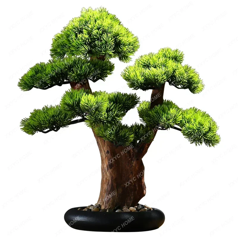 Welcome Pine Bonsai Decoration Indoor Greenery Potted Living Room Entrance