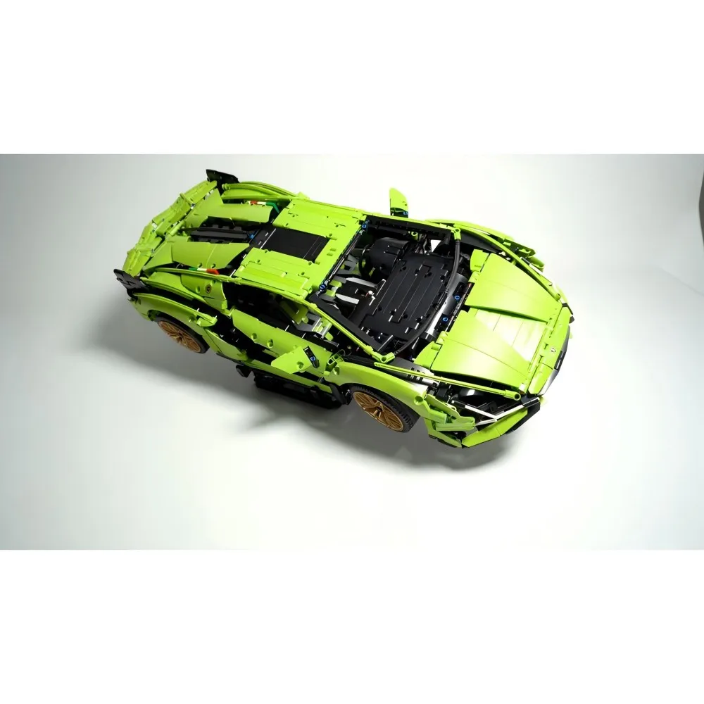 176 PCS MOC DIY Ornaments 1:8 and 1:10 Scale Car Model Customization 42096 42083 42143 42138 Tech Brick Display Stand Set 42154 view 5