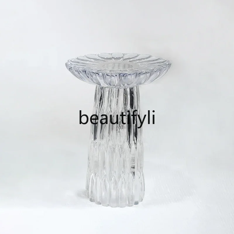 

zqqqqLight luxury sofa side few small coffee table transparent acrylic resin small round table