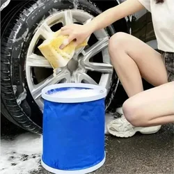 9L Oxford Cloth Water Bucket Foldable Outdoor Camping Fishing Water Storage Container Drinking Picnic Barrel Car Wash Accessory