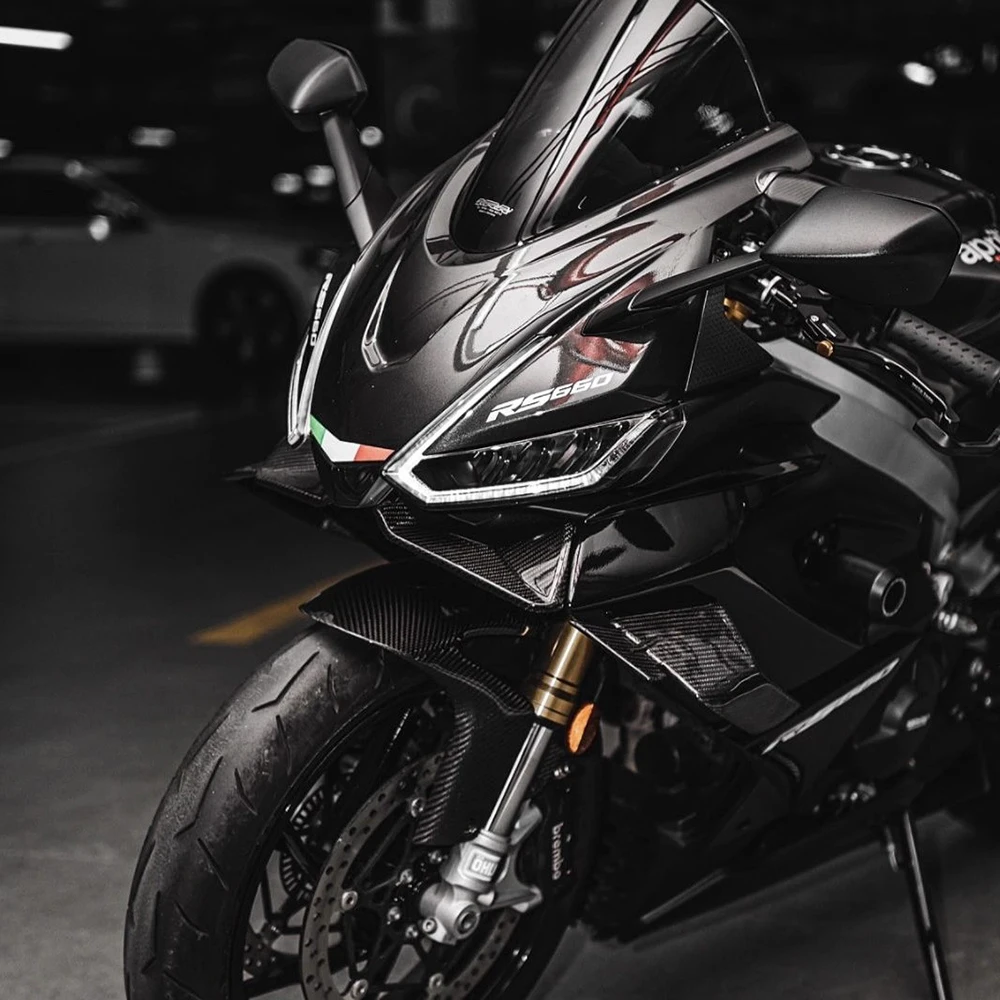 Motorcycle Front Lip Wing/Aerodynamic Winglet For Aprilia RS660 (2020-2024)–Conical Fairing Wing | Moto Aerodynamic Accessories