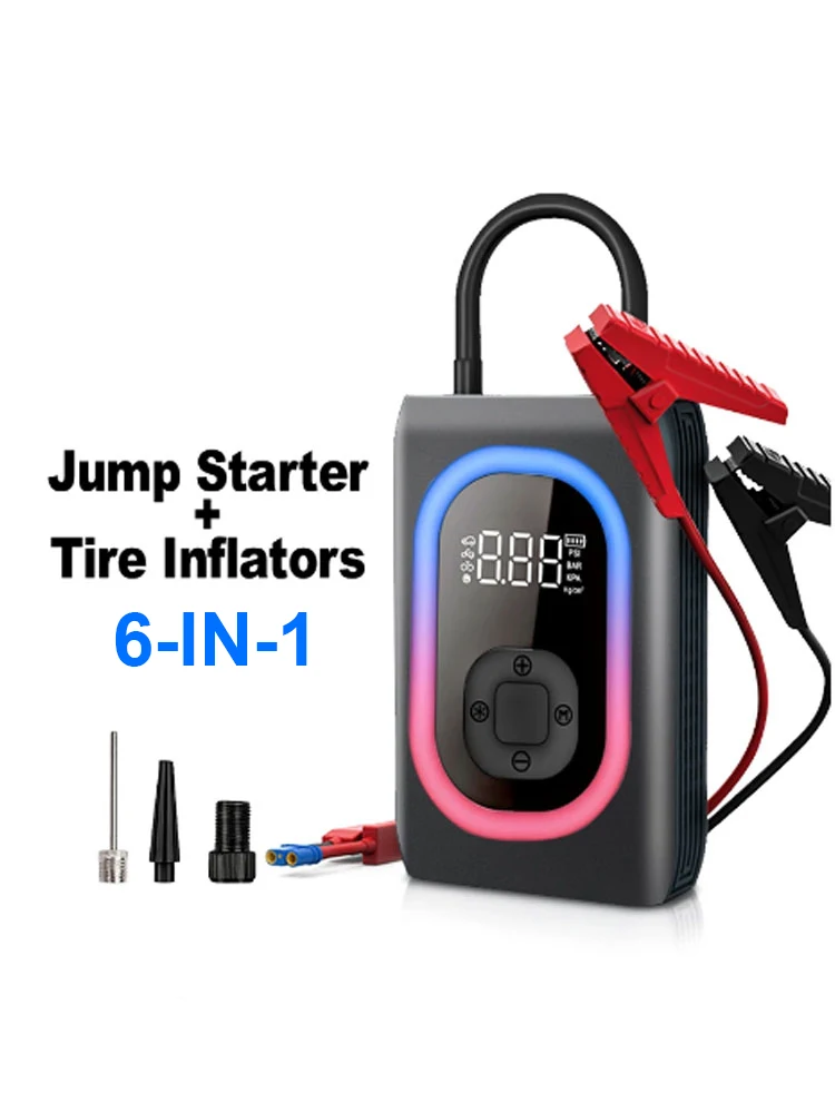 Motorcycle Air Pump Battery Compressor Portable Tire Inflator Portable Tire Fill Pump