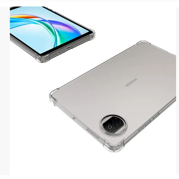 حافظة كمبيوتر لوحي شفافة لهاتف Honor Pad X7 8.7 بوصة 2025 X9a V9 X9 11.5 X8a 11 X8 Lite وسادة هوائية غطاء حماية من السيليكون