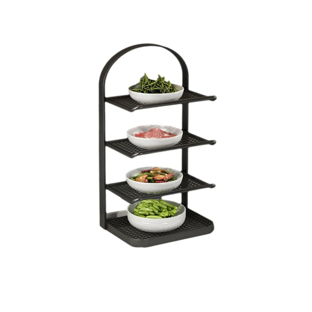 

2/3/4 Layers Food Preparation Tray Matal Space Saving Vegetable Storage Tray Large Capacity Food Sorting Tray Shoes