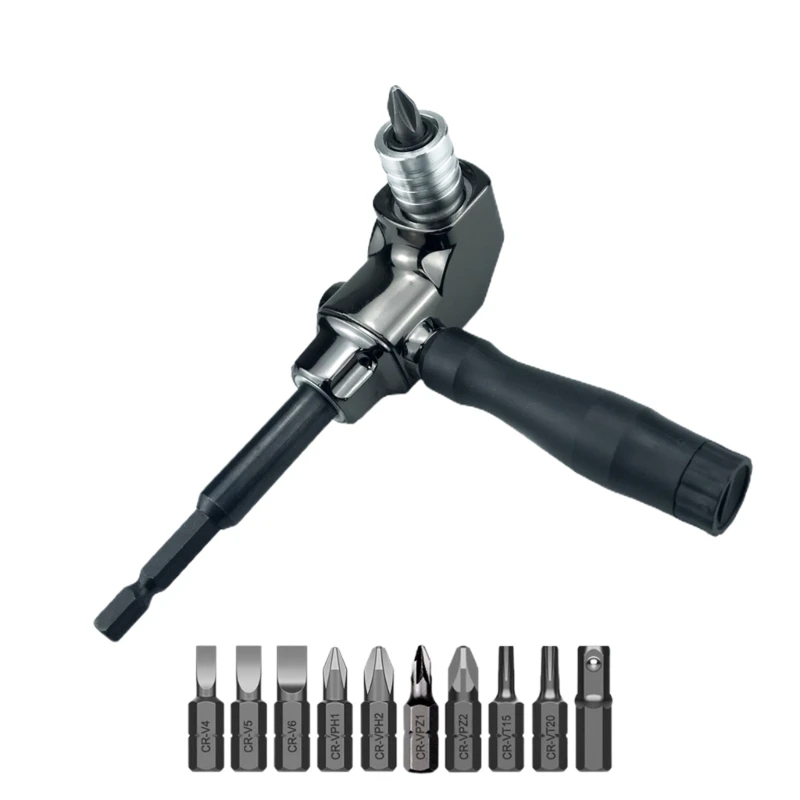 Tự Khóa 90 Độ Góc Vít Giá Đỡ Ổ Bit Góc Nối Dài Điện Tua Vít Góc Lái Xe Thả Con Tàu