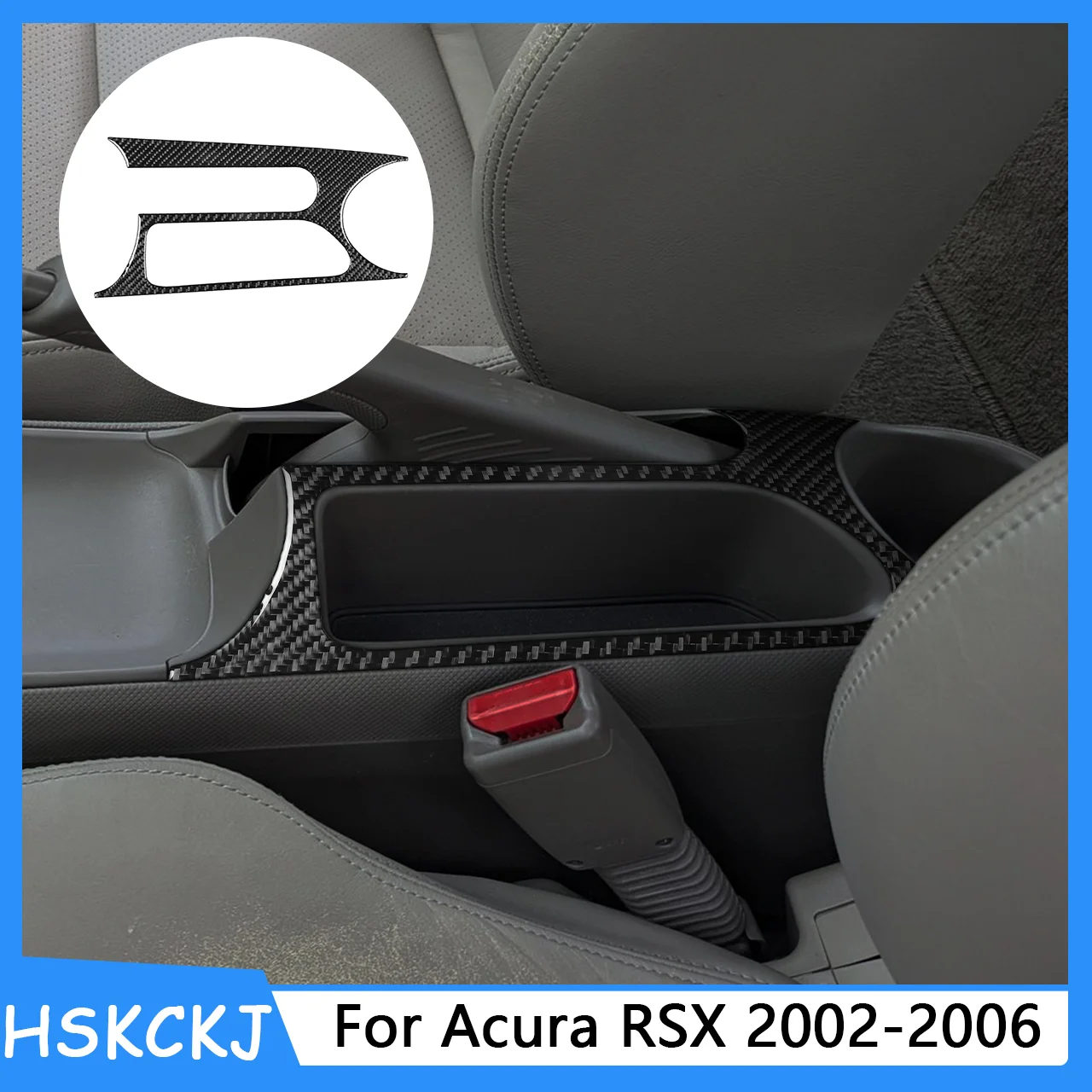 

Декоративная накладка на рамку центральной панели управления и ручного тормоза из карбона, аксессуары для интерьера автомобиля Acura RSX 2002-2006